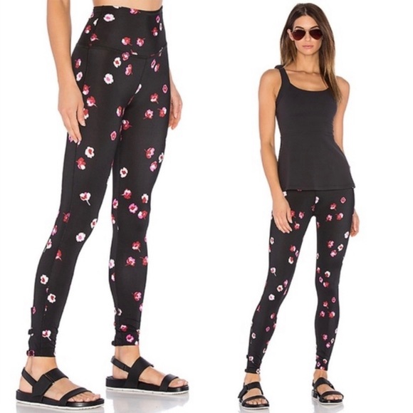Beyond Yoga Pants - Beyond Yoga x Kate Spade Falling Floral High Waist Bow Detail Leggings
